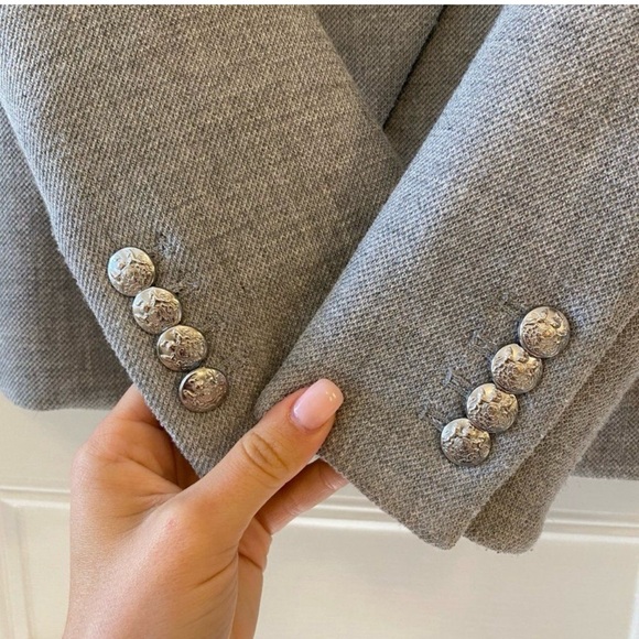 Veronica Beard Daytona Double-Breast Dickey Jacket, light grey gray - Picture 11 of 12